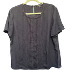 Brooks Brothers  NAVY BLUE EYELET PINTUCK BLOUSE Photo 0