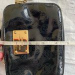 Michael Kors  mini crossbody bag w/zipper closure black & gold 6”x4.5” Photo 10