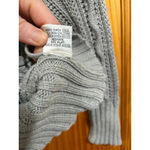 Abercrombie & Fitch Y2k Fitted Cable Knit Hoodie Cardigan Gray Bella Swan Photo 4