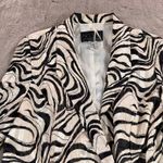 Alex Evenings ALEX‎ EVENINGS Women Zebra Party Blazer Jacket L Wrap Lined Blouse Shawl Collar Photo 7