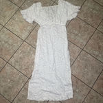 Free People  Sz XS LIBBY LACE MIDI DRESS IVORY EUC Photo 5