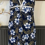 Y2K Sister Clothing Floral Hawaiian Halter Mini Dress 100% Cotton Photo 0