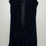 Black Y2K Dress Beaded Short 90s Friends Holiday Event Whimsigoth Goth Vampy 6p Photo 0