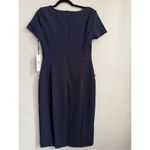 Calvin Klein Scuba navy crepe button detail sheath dress size 8 Photo 4