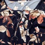 Dress Barn | Black Floral Peasant Top | Large Photo 2