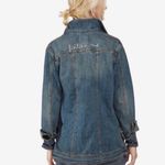 Avec Les Filles  embroidered Follow me Blue Denim Jacket XS button front Photo 2