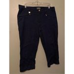 Ralph Lauren L-RL  Active Navy Blue Cropped Capri Pants Size 10 Photo 1