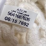 American Eagle  Outfitters Cream Fringe Crochet Knit Infinity Scarf - VGUC Photo 2