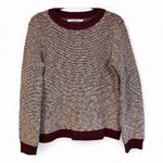 Stitches & Stripes Maroon Cotton Knit Cozy Fisherman Sweater Small NWOT Photo 0