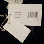 The Great ππ The Merry Dress ~ Navy Blue Velvet Burnout Polka Dot Midi M NWT Photo 14