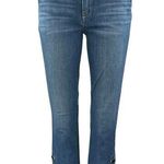 Paige Jacqueline Straight Women's Blue Lace Up Cropped Denim Jeans Size 26 Photo 0