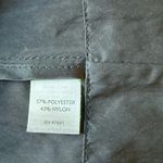 J.Jill Nylon Polyester Blend Belted Black Trench Coat Size L Waist Shirring Photo 6