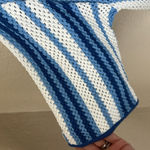 Solid & Striped  blue and white striped knit cover up polo Photo 7