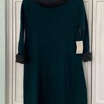 Adrienne Vittadini NWT green and gray cotton blend sweater dress. . Size S Photo 0
