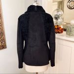 Vince Camuto  Black Shearling Moto Zip Winter Coat Medium New Photo 4