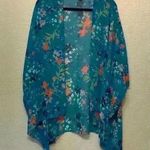 Blue floral CY Fashion sz S boho festival concert lightweight summer flowy Photo 0