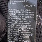 White House | Black Market Black Mesh and Blue Floral Embroidered Short Sleeve Top Photo 14