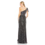 Mac Duggal  93735 Black Pearl Embellished Tie One Shoulder Formal Gown Size 0 Photo 1