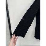 Sundance  Wool Blend Zip Front‎ Sweater Women Medium Fits Small Black Flawed Knit Photo 4