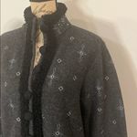 Covelo wool embroidered embellished coat jacket L Gray Size L Photo 2