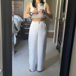 Lulus Pants L NWT Tweed Wide-Leg Chic and Sophisticated Ivory Textured Photo 4