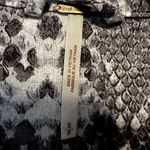 Free People Italian Love Story Mini Shirt Dress Snakeskin Print Collared Gray S Photo 4