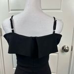 Alexa B Women’s Classic Black Spaghetti Strap Front Bow Mini Dress Size 4 Photo 3
