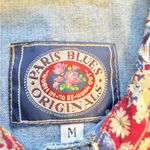Paris Blues  Original Denim Vest Boho Floral – Size M Photo 5