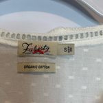 Faherty  Willa Swiss Dot Blouse White Ruffle Long Sleeve Shirt Photo 2