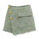 Self Portrait SELF-PORTRAIT Asymmetric bouclé-tweed skort size 8 Photo 0