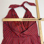 Anthropologie Odille Tank Top Women Size 6 Red Melosa Stripe Peplum Halter Y2K Photo 8