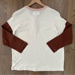 The Great The Shrunken Henley Color Block Cotton Jersey Top Cream, Pink 0 / XS Photo 6