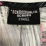 ECKO Unltd. Womens Size XS‎ Pink Tic Tac Scrub Top Medical Healthcare Dental NEW Black Photo 1
