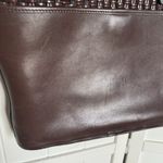 Brighton  Brown Leather Basket Weave‎ Design Tote Handbag Purse Vintage Photo 12