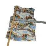 BODEN Tropical Print Sleeveless Top Shift Shirt Button Back Womens Size 6 Photo 4