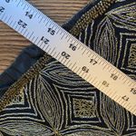 Papell Boutique Vintage 90s Evening Silk Beaded Top S Black Gold Holiday Glam Photo 13