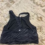 Lululemon  Black Zebra Print Sports Bra/tank Photo 1