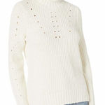 Kensie Pointelle Women'sĀ Turtleneck Sweater in VanillaāSizeāXS Photo 0