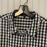 Velvet Heart  Long Sleeve Checkered Button Down Shirt -Black and White Large NWOT Photo 5