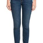Sézane Sezane Brut Sexy High Rise Straight Leg Raw Frayed Step Hem Blue Jeans, Size 26 Photo 0