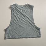 Lululemon Tank Top Cropped Muscle Lightweight Workout Exercise Acid Wash Grey Photo 6