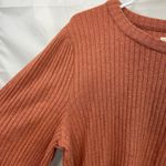 Madewell women's rustic orange soft knit balloon sleeve stretch sweater medium Photo 2