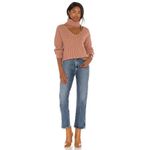 Lovers + Friends Lovers +‎ Friends Tove Sweater in Camel Cutout Turtleneck Ribbed Knit Pullover S Photo 2