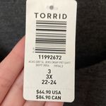 Torrid NEW  Charcoal Grey Jersey Tie-Front Sleeveless Shift Dress 3X 22–24 Photo 5