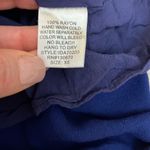 Lulu's Navy Blue with White Embroidered Design Tassel Tie Front Dress Size XS Photo 13