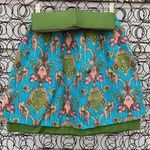 Vintage 60s batik handmade mini skirt turquoise Green Size XXS Photo 0