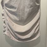 Athleta  Ruched Side Rib Knit Tank Top White Size L Photo 2