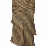 Chetta B Vintage Leopard Print Layered Silk Dress L Photo 0
