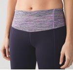 Lululemon Womens Gather & Crow Crop II Full On Luon Black Grape Space Dye Size 4 Photo 10