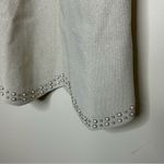 Sandro Paris Embellished Faux Pearls Scalloped Hem Sleeveless Cream Size 38 Photo 5